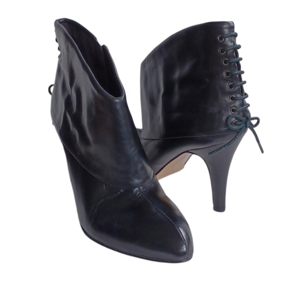 Nine West Leather "Troiy" Lace Up Back Bootie- Sz. 8